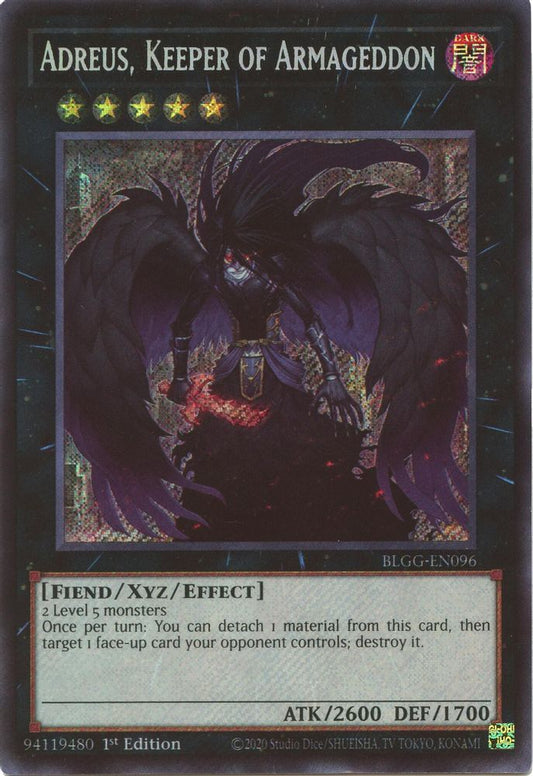 BLGG-EN096 * Adreus, Keeper of Armageddon * Secret Rare * Battles of Legend: Glorious Gallery