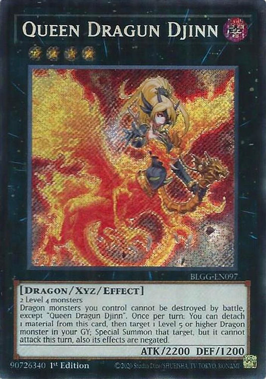 BLGG-EN097 * Queen Dragun Djinn * Secret Rare * Battles of Legend: Glorious Gallery