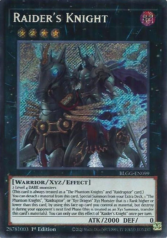 BLGG-EN099 * Raider's Knight * Secret Rare * Battles of Legend: Glorious Gallery