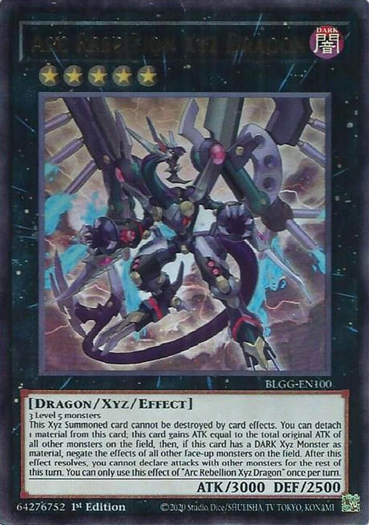 BLGG-EN100 * Arc Rebellion Xyz Dragon * Ultra Rare * Battles of Legend: Glorious Gallery