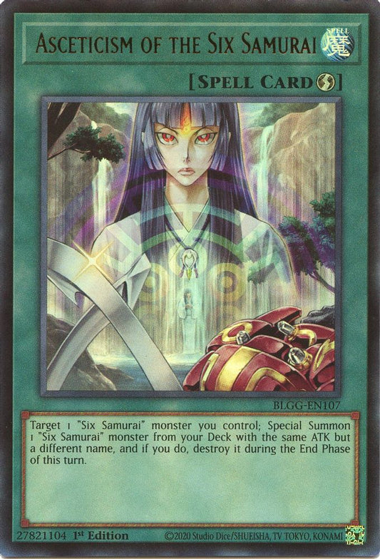 BLGG-EN107 * Asceticism of the Six Samurai * Ultra Rare * Battles of Legend: Glorious Gallery