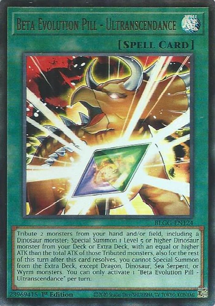 BLGG-EN124 - Beta Evolution Pill - Ultranscendance - Ultra Rare - Battles of Legend: Glorious Gallery
