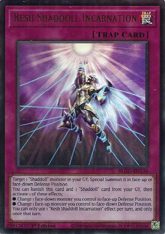 BLGG-EN134 * Resh Shaddoll Incarnation * Ultra Rare * Battles of Legend: Glorious Gallery