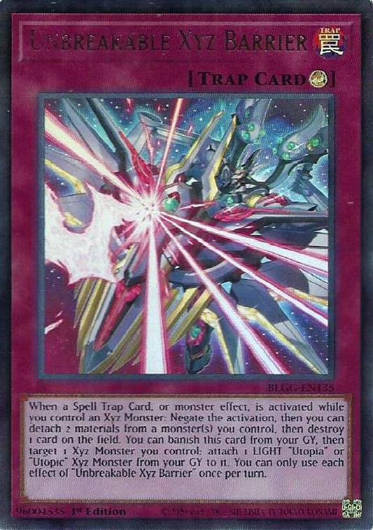 BLGG-EN135 * Unbreakable Xyz Barrier * Ultra Rare * Battles of Legend: Glorious Gallery