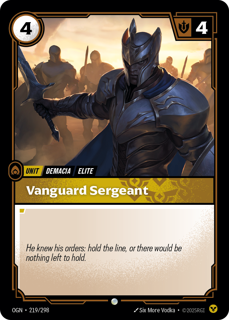 OGN-219 * Vanguard Sergeant * Common * Origins