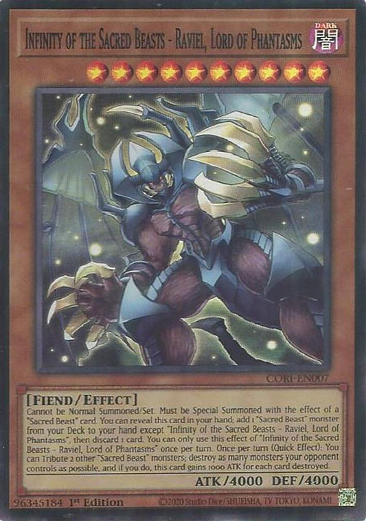 CORI-EN007 * Infinity of the Sacred Beasts - Raviel, Lord of Phantasms * Super Rare * Chaos Origins