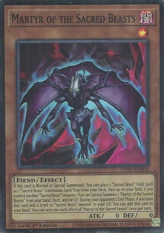 CORI-EN009 * Martyr of the Sacred Beasts * Super Rare * Chaos Origins