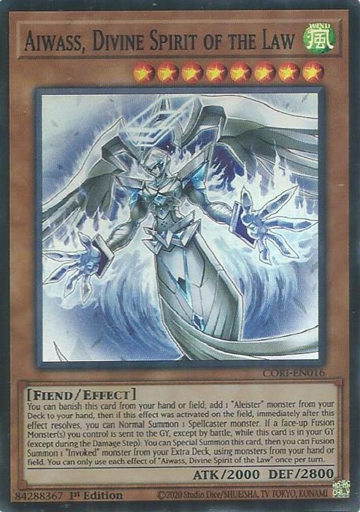 CORI-EN016 * Aiwass, Divine Spirit of the Law * Super Rare * Chaos Origins
