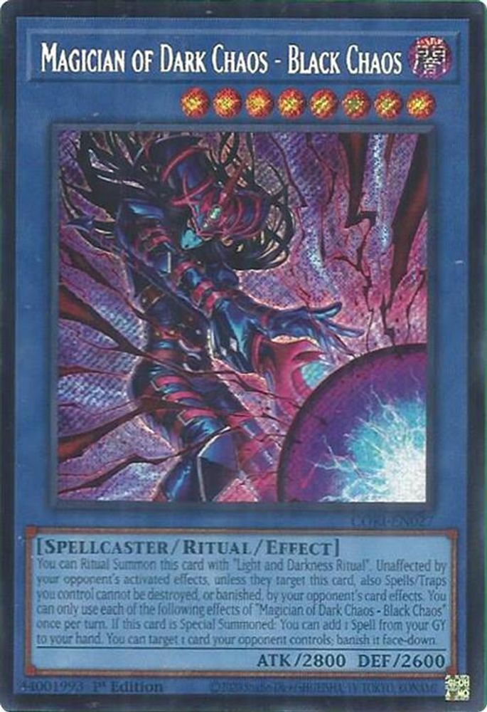 CORI-EN027 * Magician of Dark Chaos - Black Chaos (Secret Rare) * Secret Rare * Chaos Origins