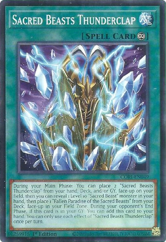 CORI-EN049 * Sacred Beasts Thunderclap * Common * Chaos Origins
