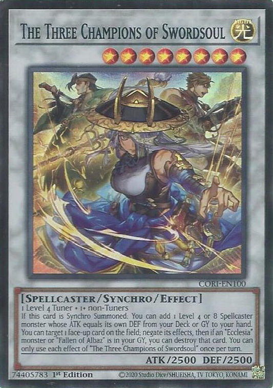 CORI-EN100 * The Three Champions of Swordsoul * Super Rare * Chaos Origins