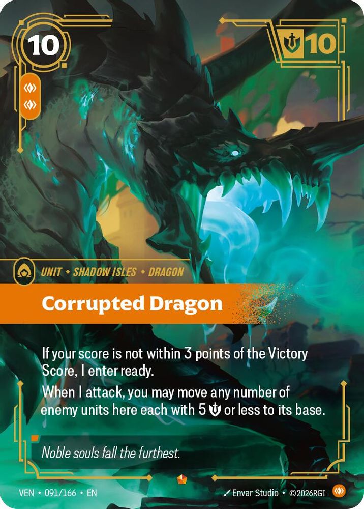 091/166 * Corrupted Dragon (Foil) * Epic * Vendetta