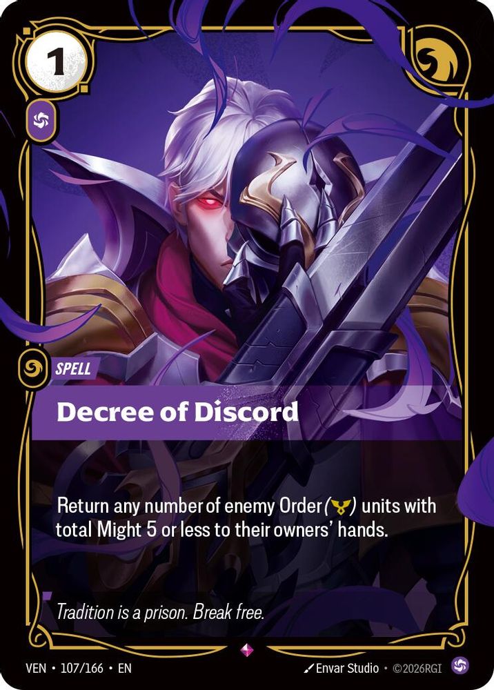 107/166 * Decree of Discord (Foil) * Rare * Vendetta
