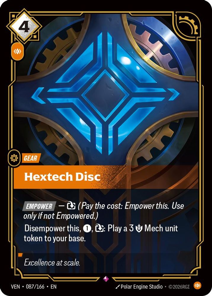 087/166 * Hextech Disc (Foil) * Rare * Vendetta