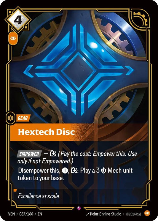 087/166 * Hextech Disc (Foil) * Rare * Vendetta