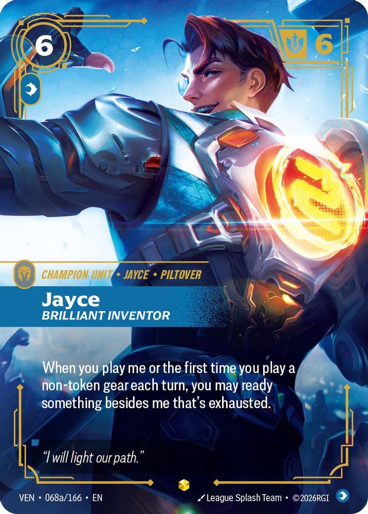 068A/166 * Jayce, Brilliant Inventor (Alternate Art) (Foil) * Epic * Vendetta