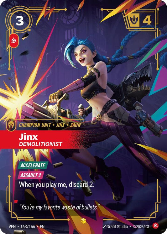 168/166 * Jinx, Demolitionist (Foil) * Rare * Vendetta