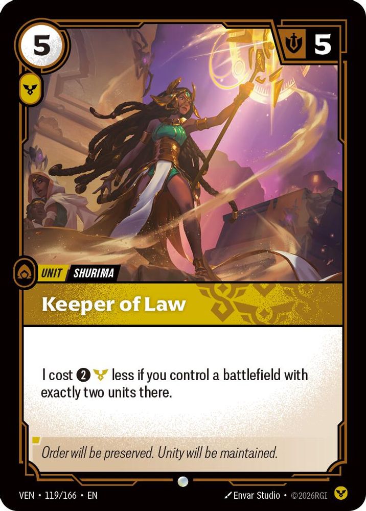 119/166 * Keeper of Law * Common * Vendetta