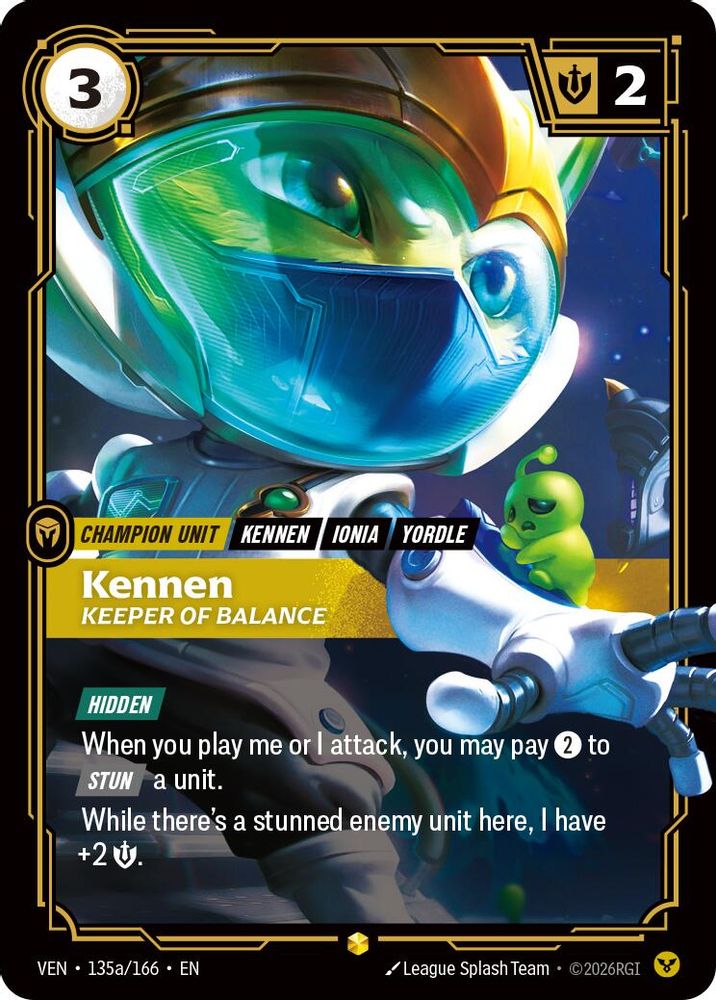 135A/166 * Kennen, Keeper of Balance (Alternate Art) (Foil) * Rare * Vendetta