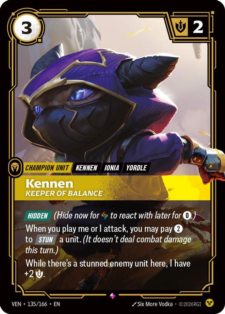 135/166 * Kennen, Keeper of Balance (Foil) * Rare * Vendetta