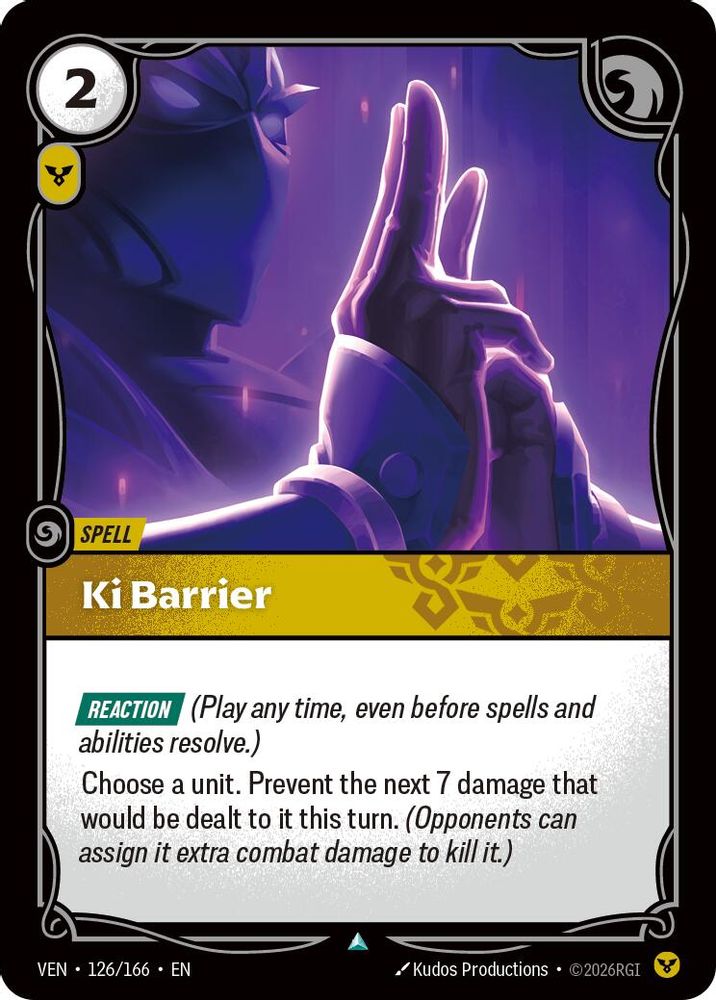 126/166 * Ki Barrier (Foil) * Uncommon * Vendetta