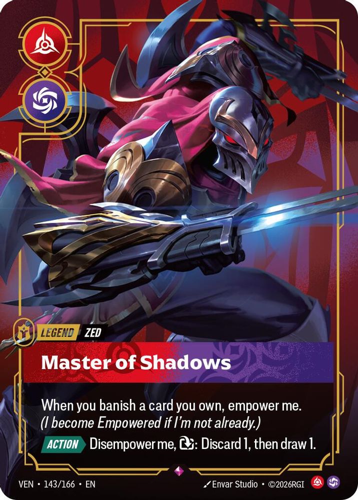 143/166 * Master of Shadows (Foil) * Rare * Vendetta