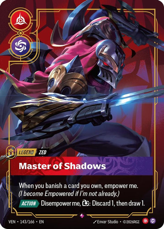 143/166 * Master of Shadows (Foil) * Rare * Vendetta