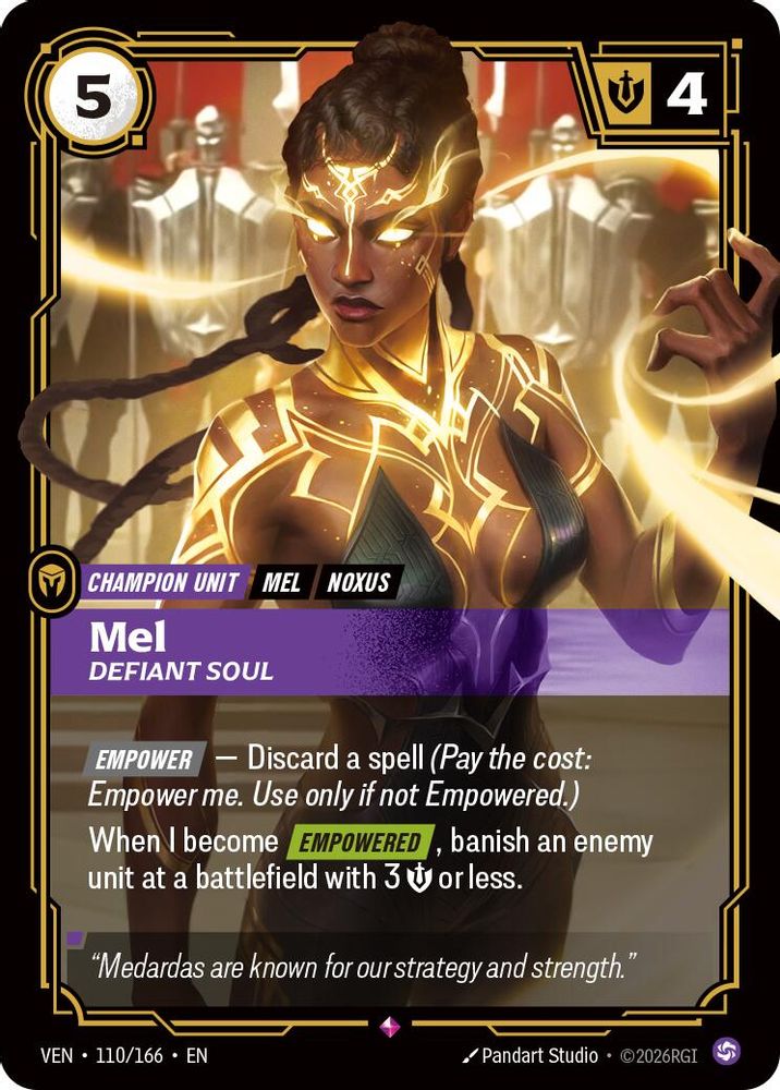 110/166 * Mel, Defiant Soul (Foil) * Rare * Vendetta