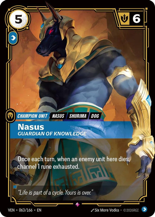 063/166 * Nasus, Guardian of Knowledge (Foil) * Rare * Vendetta