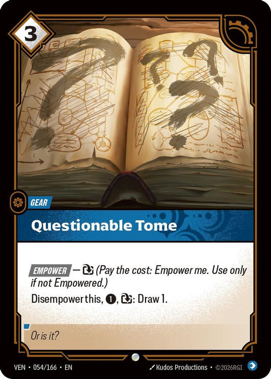 054/166 * Questionable Tome * Common * Vendetta
