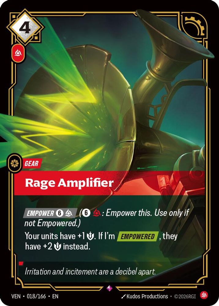 018/166 * Rage Amplifier (Foil) * Rare * Vendetta