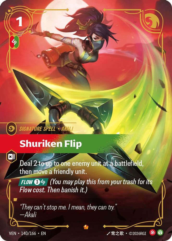 140/166 * Shuriken Flip (Foil) * Epic * Vendetta