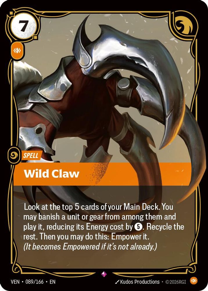 089/166 * Wild Claw (Foil) * Rare * Vendetta