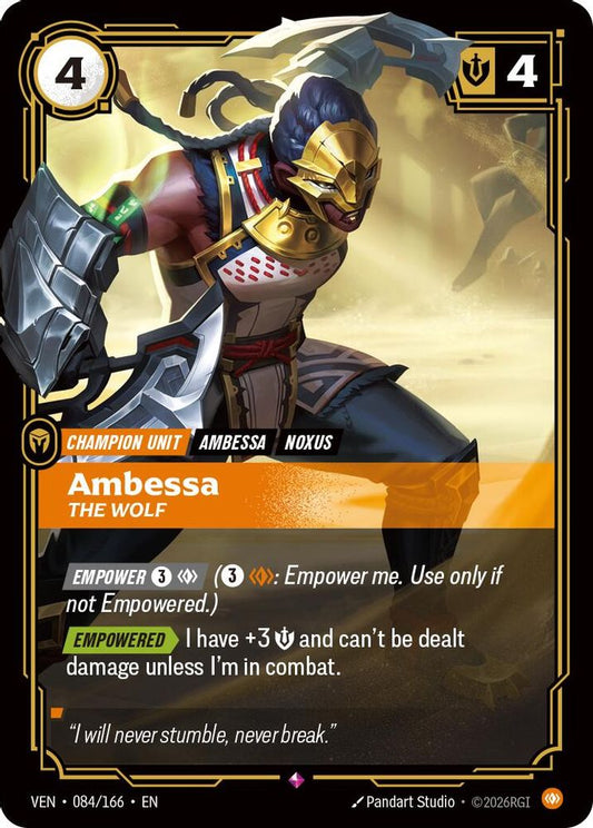 084/166 * Ambessa, The Wolf (Foil) * Rare * Vendetta