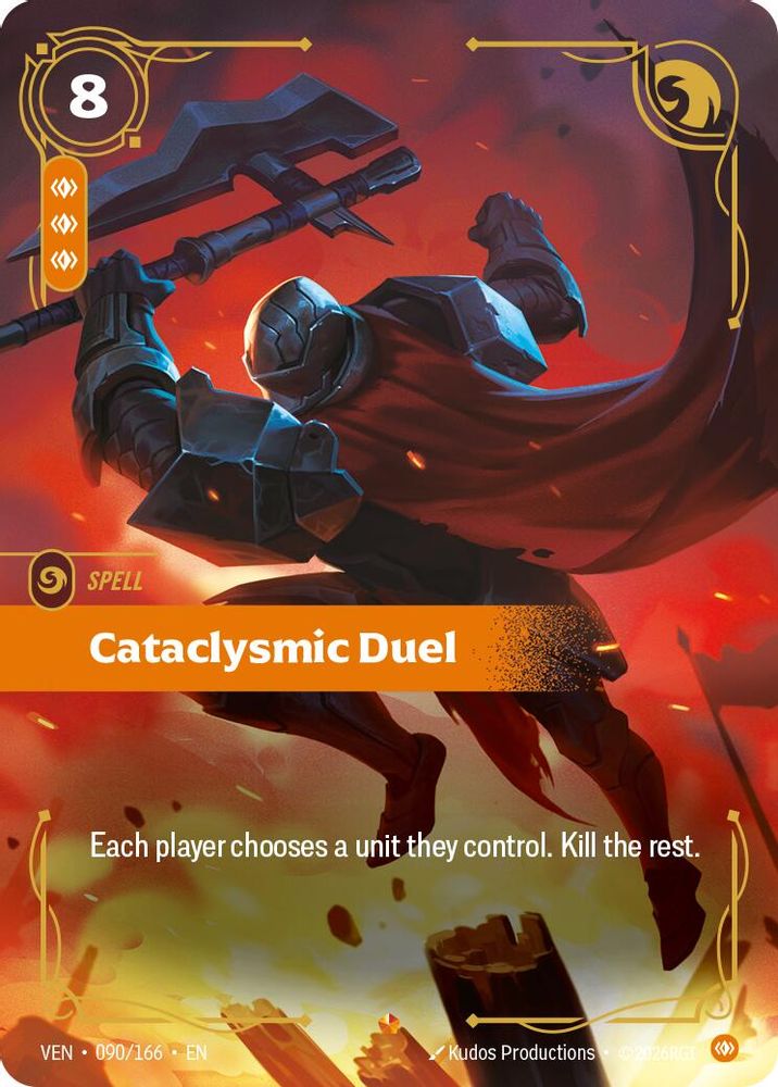 090/166 * Cataclysmic Duel (Foil) * Epic * Vendetta