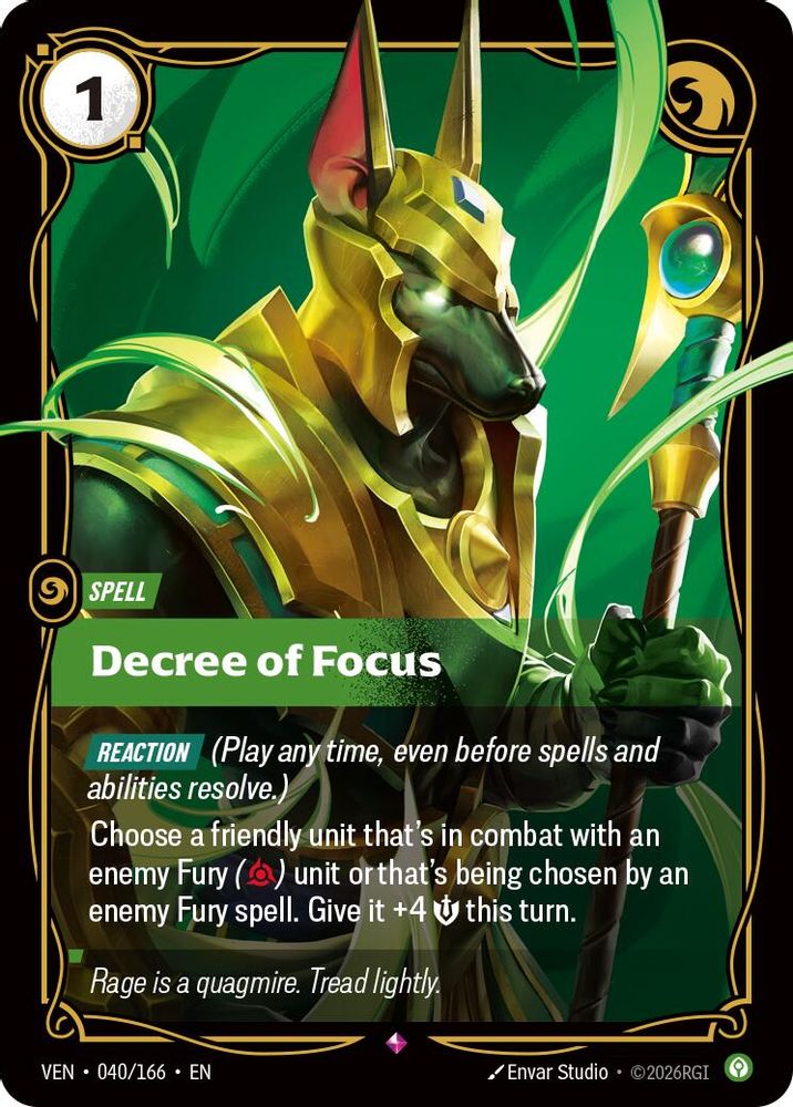 040/166 * Decree of Focus (Foil) * Rare * Vendetta