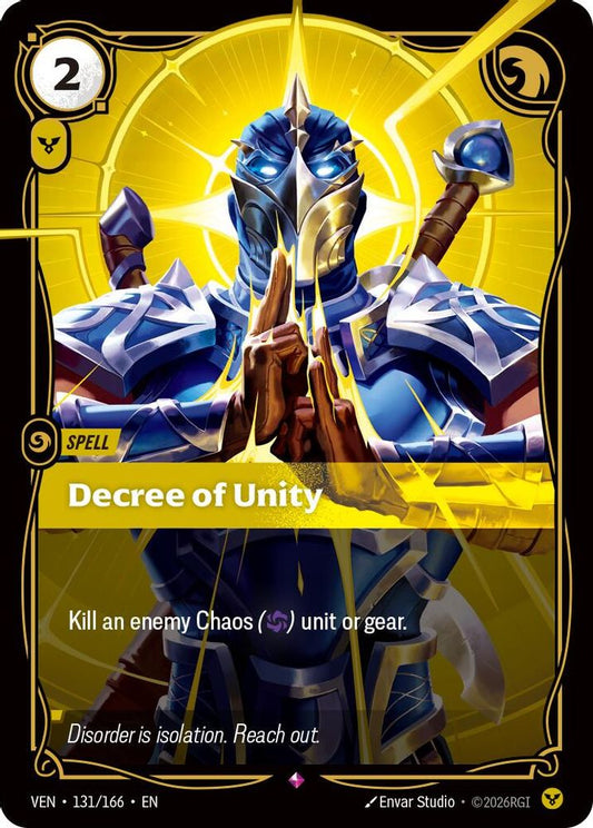 131/166 * Decree of Unity (Foil) * Rare * Vendetta