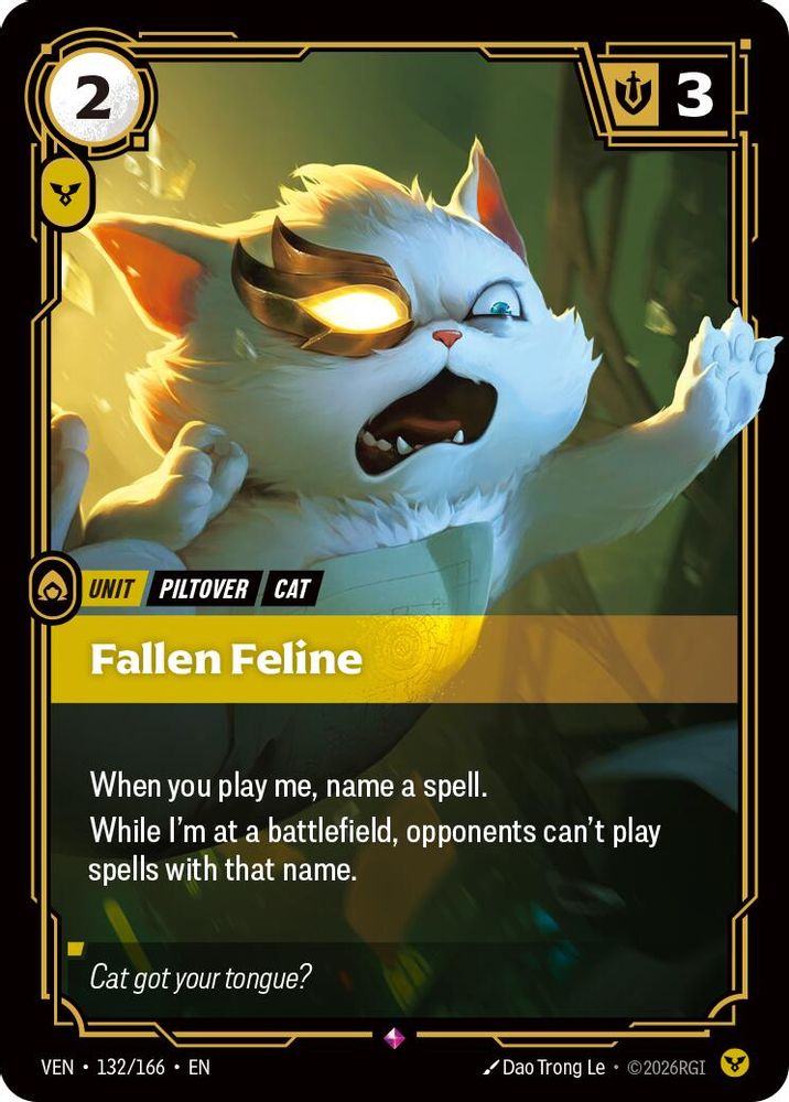 132/166 * Fallen Feline (Foil) * Rare * Vendetta