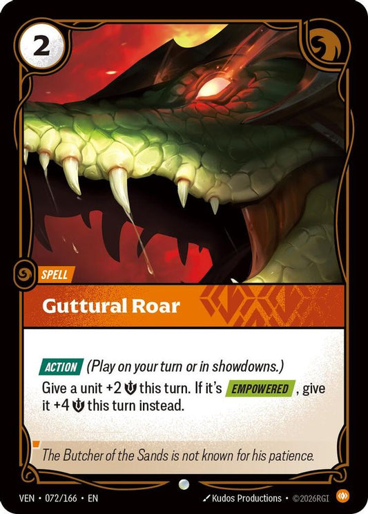 072/166 * Guttural Roar * Common * Vendetta
