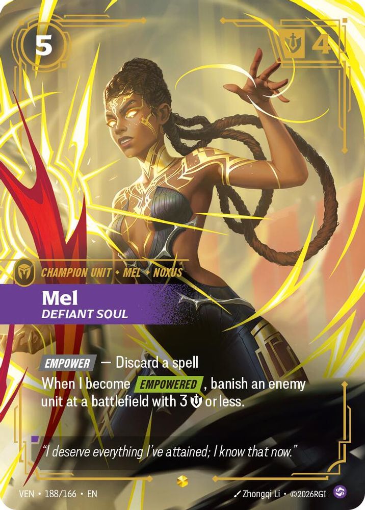 188/166 * Mel, Defiant Soul (Foil) * Rare * Vendetta