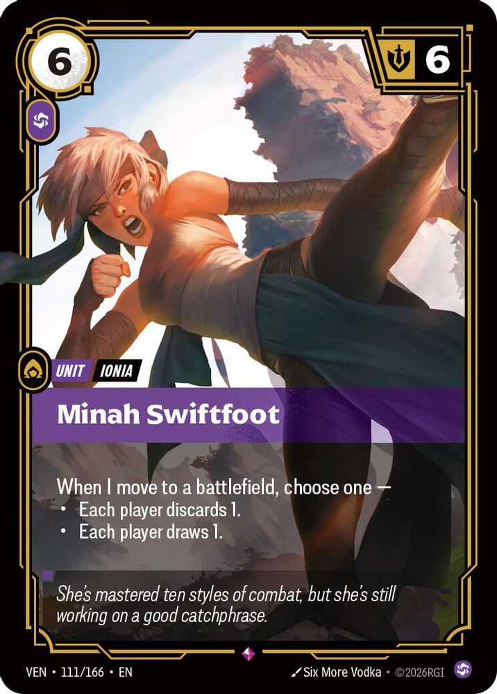 111/166 * Minah Swiftfoot (Foil) * Rare * Vendetta