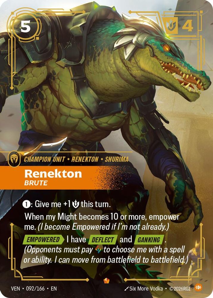 092/166 * Renekton, Brute (Foil) * Epic * Vendetta
