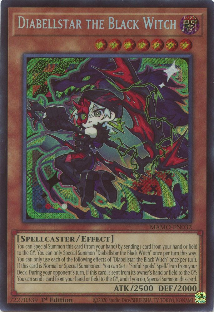 MAMO-EN032 * Diabellstar the Black Witch * Secret Rare * Magnificent Monsters