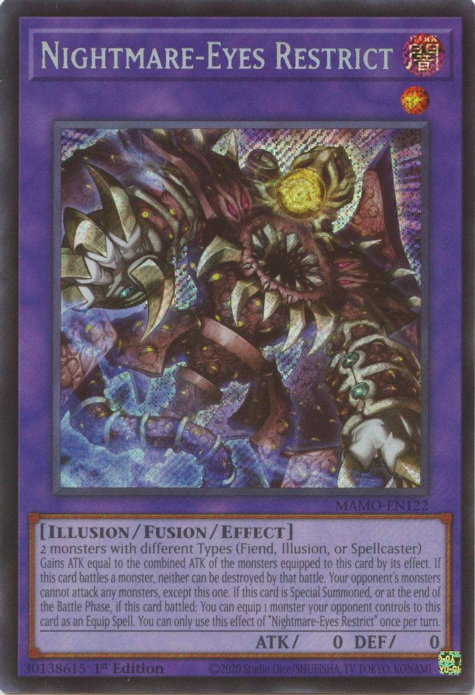 MAMO-EN122 * Nightmare-Eyes Restrict * Secret Rare * Magnificent Monsters