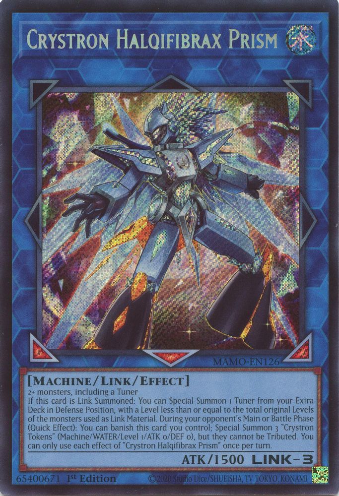 MAMO-EN126 * Crystron Halqifibrax Prism * Secret Rare * Magnificent Monsters