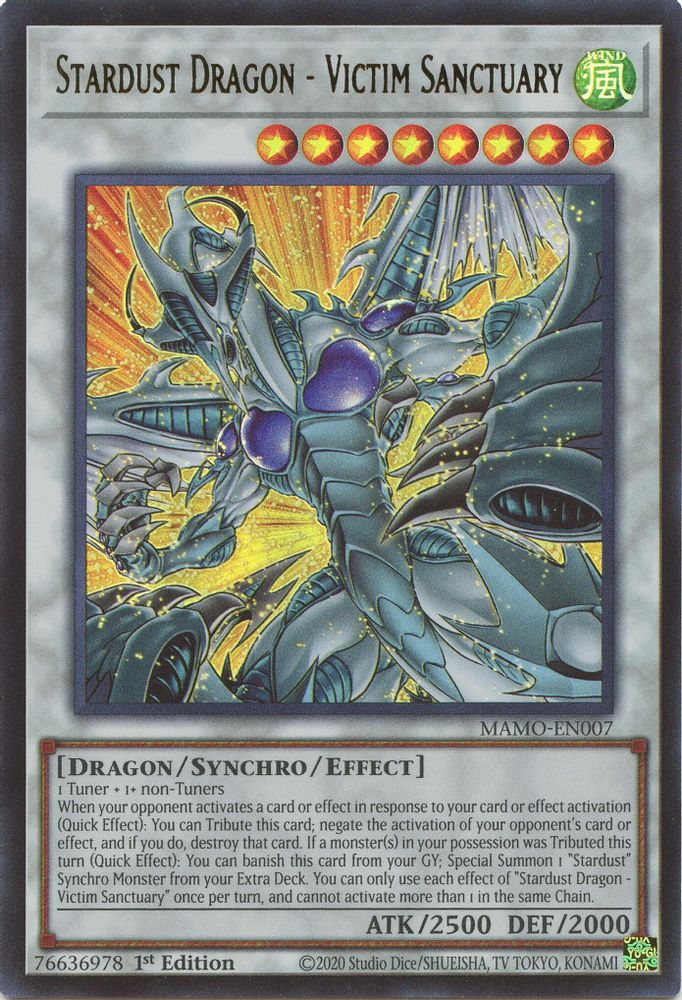 MAMO-EN007 * Stardust Dragon - Victim Sanctuary * Ultra Rare * Magnificent Monsters