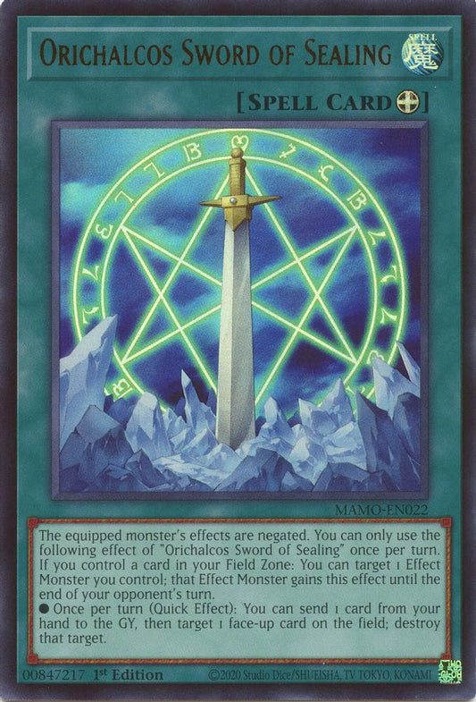MAMO-EN022 * Orichalcos Sword of Sealing * Ultra Rare * Magnificent Monsters