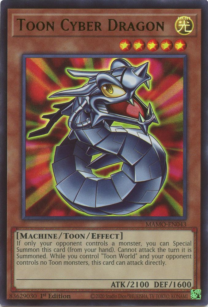 MAMO-EN043 * Toon Cyber Dragon * Ultra Rare * Magnificent Monsters