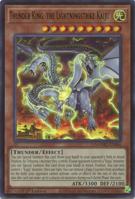 MAMO-EN046 * Thunder King, the Lightningstrike Kaiju * Ultra Rare * Magnificent Monsters