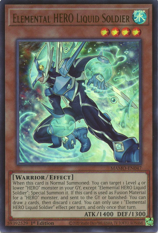 MAMO-EN047 * Elemental HERO Liquid Soldier * Ultra Rare * Magnificent Monsters